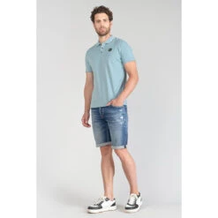 LE TEMPS DES CERISES Polo Aron Bleu-gris -MenCorner Boutique polo aron 3519984 7040346 46 1140x1140