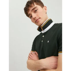 Jack & Jones Polo Manches Courtes Vert Foncé -MenCorner Boutique polo manches courtes vert fonce 3547080 3 1140x1140