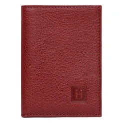 Hexagona Porte-cartes - 1 Volet - Cuir De Vachette - Carmin - République