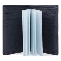 Hexagona Porte-cartes - 1 Volet - Stop RFID - Cuir De Vachette - Marine - Encore