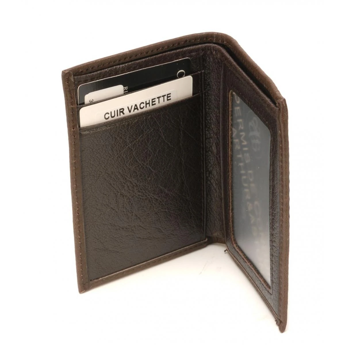 Porte Cartes /billets 2 Volets Arthur & Aston - Cuir Chocolat 4 Porte Cartes /billets 2 Volets Arthur & Aston - Cuir Chocolat – Image 2