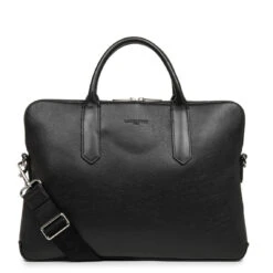 Lancaster Porte Documents Zippé Noir MILANO Homme