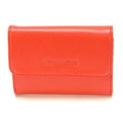 Porte Monnaie Et Cartes Fermoir à Rabat Arthur & Aston - Cuir Noir Rouge