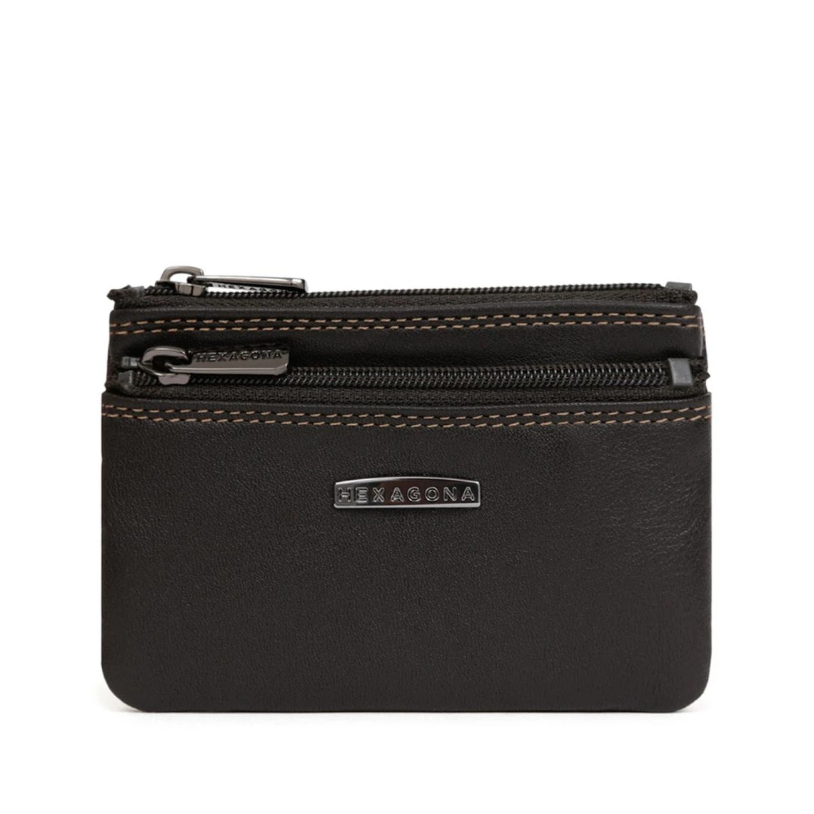 Hexagona Porte-monnaie Stop RFID Marron Foncé 3 Hexagona Porte-monnaie Stop RFID Marron Foncé