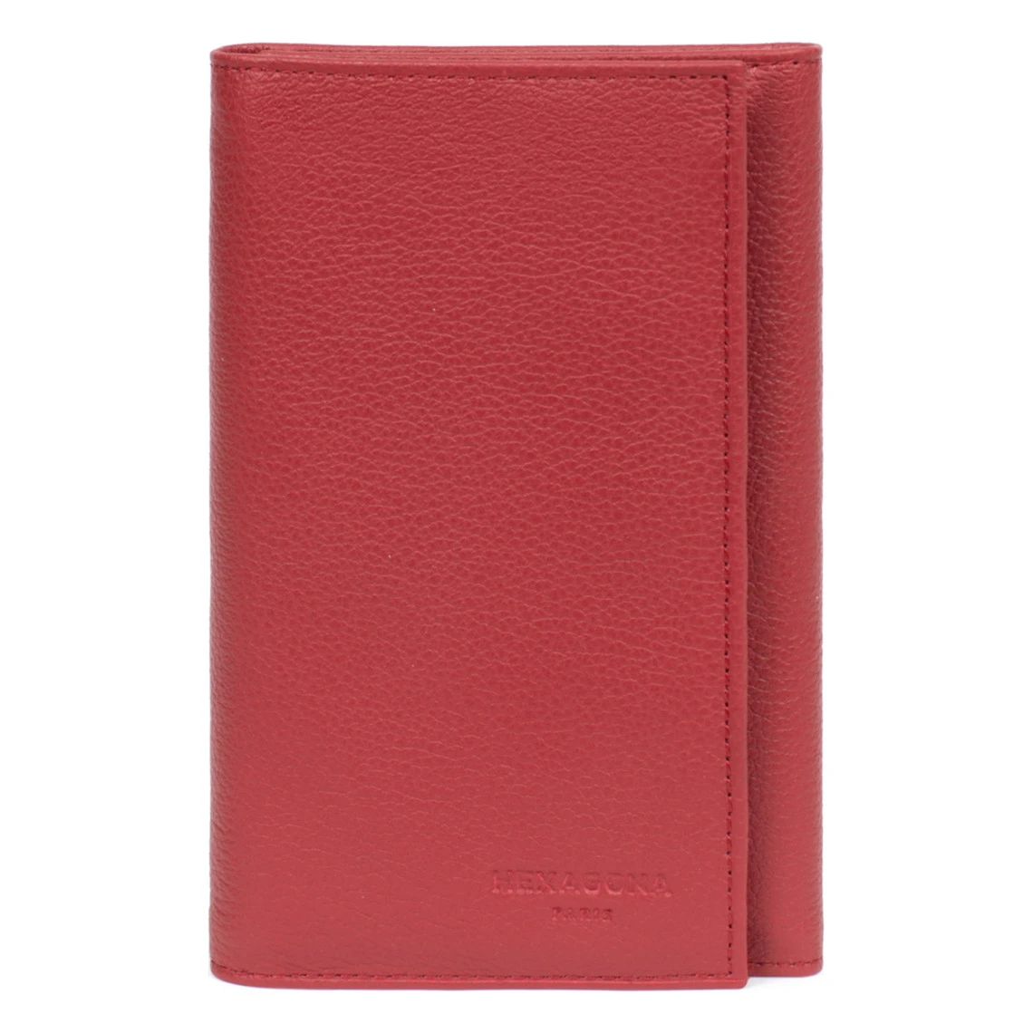 Hexagona Porte-papiers - 3 Volets - Cuir De Vachette - Rouge Foncé - Confort 3 Hexagona Porte-papiers - 3 Volets - Cuir De Vachette - Rouge Foncé - Confort