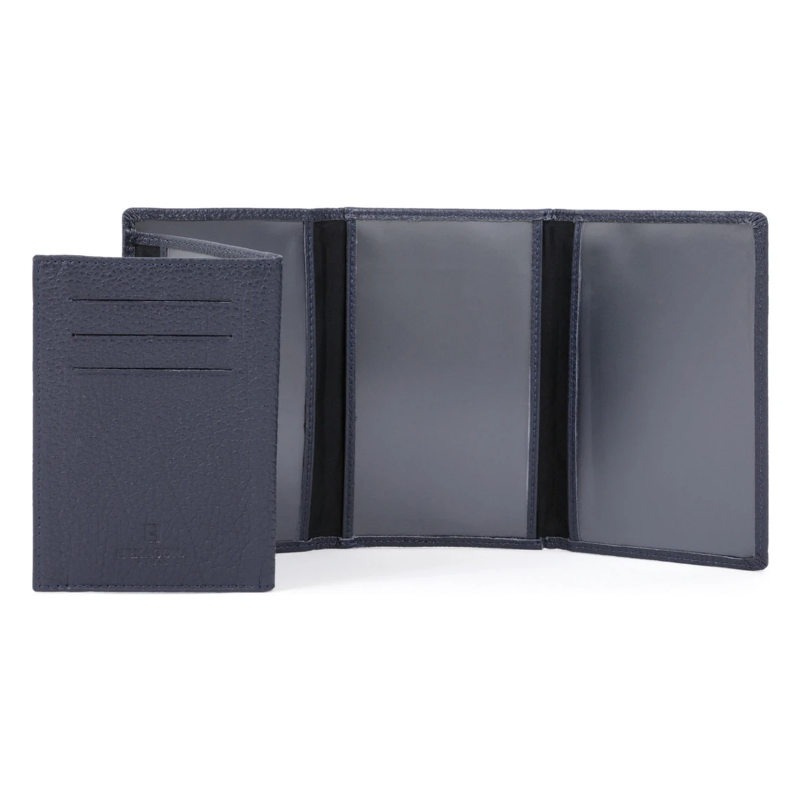 Hexagona Porte-papiers - 3 Volets - Stop RFID - Cuir De Vachette - Marine - Encore 4 Hexagona Porte-papiers - 3 Volets - Stop RFID - Cuir De Vachette - Marine - Encore â Image 2
