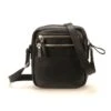 Sac Bandoulière Arthur & Aston - Zip Cuir Noir Noir -MenCorner Boutique porte travers 1275303 1200x1200