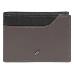 Portefeuille Italien Stop RFID Taupe/noir