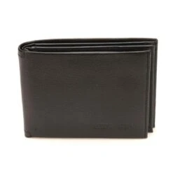 Portefeuille Italien 3 Volets - Cuir Noir Noir