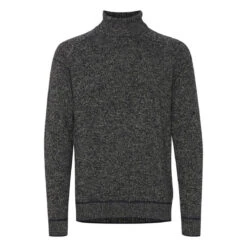 Blend Pull Col Montant Homme Noir