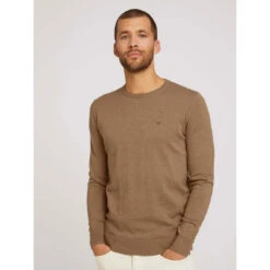 Tom Tailor Pull Homme En Maille Chinée