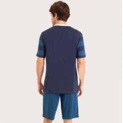 Pyjama Court Col V Homme - Bleu -MenCorner Boutique pyjama court col v homme fait en france 3541218 7191862 62 1140x1140