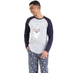 Athena Pyjama Long Col Rond Homme Family
