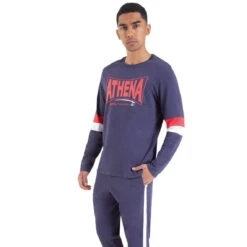 Athena Pyjama Long Col Rond Homme Homewear