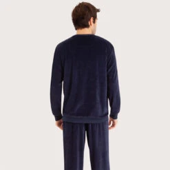 Pyjama Long Col Rond Homme Velours -MenCorner Boutique pyjama long col rond homme velours 3541818 7193864 64 1140x1140