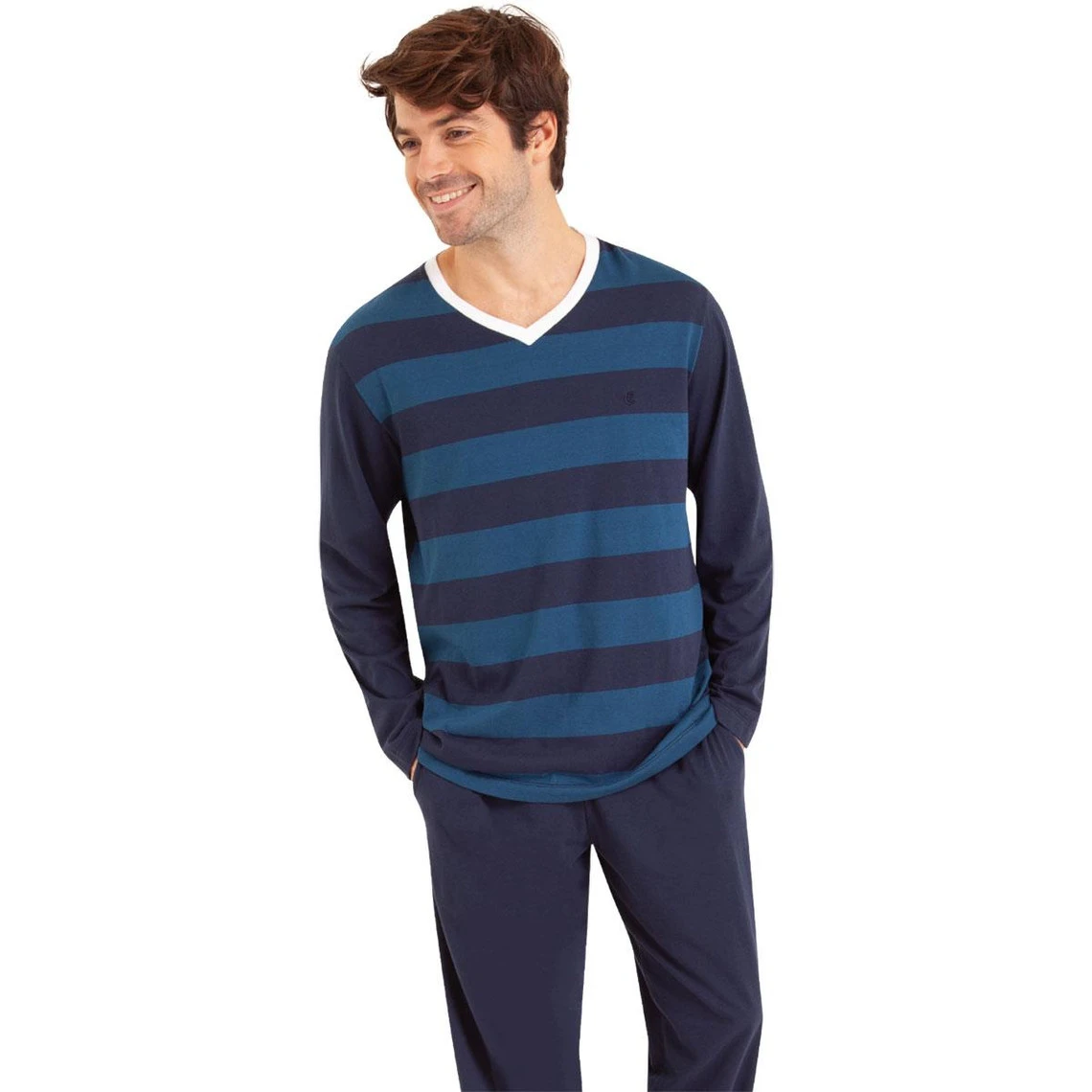 Pyjama Long Col V Homme Fait En France 3 Pyjama Long Col V Homme Fait En France