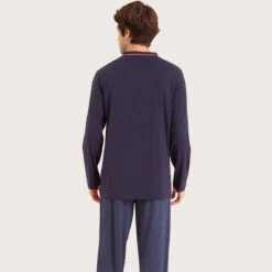 Pyjama Long Col V Homme Jersey -MenCorner Boutique pyjama long col v homme jersey 3541248 7191954 54 1140x1140