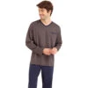 Pyjama Long Col V Homme Mercerisé