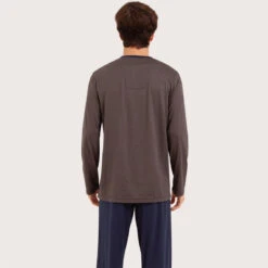 Pyjama Long Col V Homme Mercerisé -MenCorner Boutique pyjama long col v homme mercerise 3541234 7191912 12 1140x1140