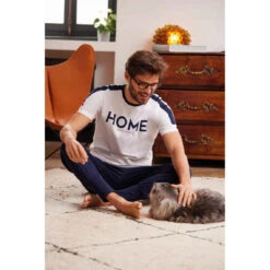 Pyjama Long Homme En Coton - Blanc - Bleu Marine - Rouge / Bleu Marine Uni 9 Pyjama Long Homme En Coton - Blanc - Bleu Marine - Rouge / Bleu Marine Uni -MenCorner Boutique pyjama long homme 3397494 3 1140x1140