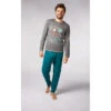 Pyjama Long Homme En Coton Gris Chiné Imprimé/ Vert -MenCorner Boutique pyjama long homme 3397504 1140x1140