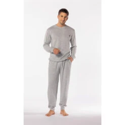 Pyjama Long Homme Gris Chiné