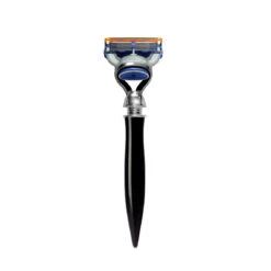 RASOIR NOIR FINITION ACIER - Lames Fusion