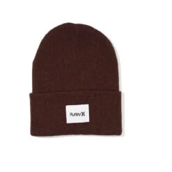 HURLEY Bonnet En Maille Côtelée Bordeaux
