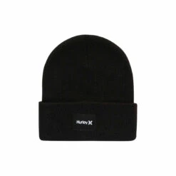 HURLEY Bonnet En Maille Côtelée Noir