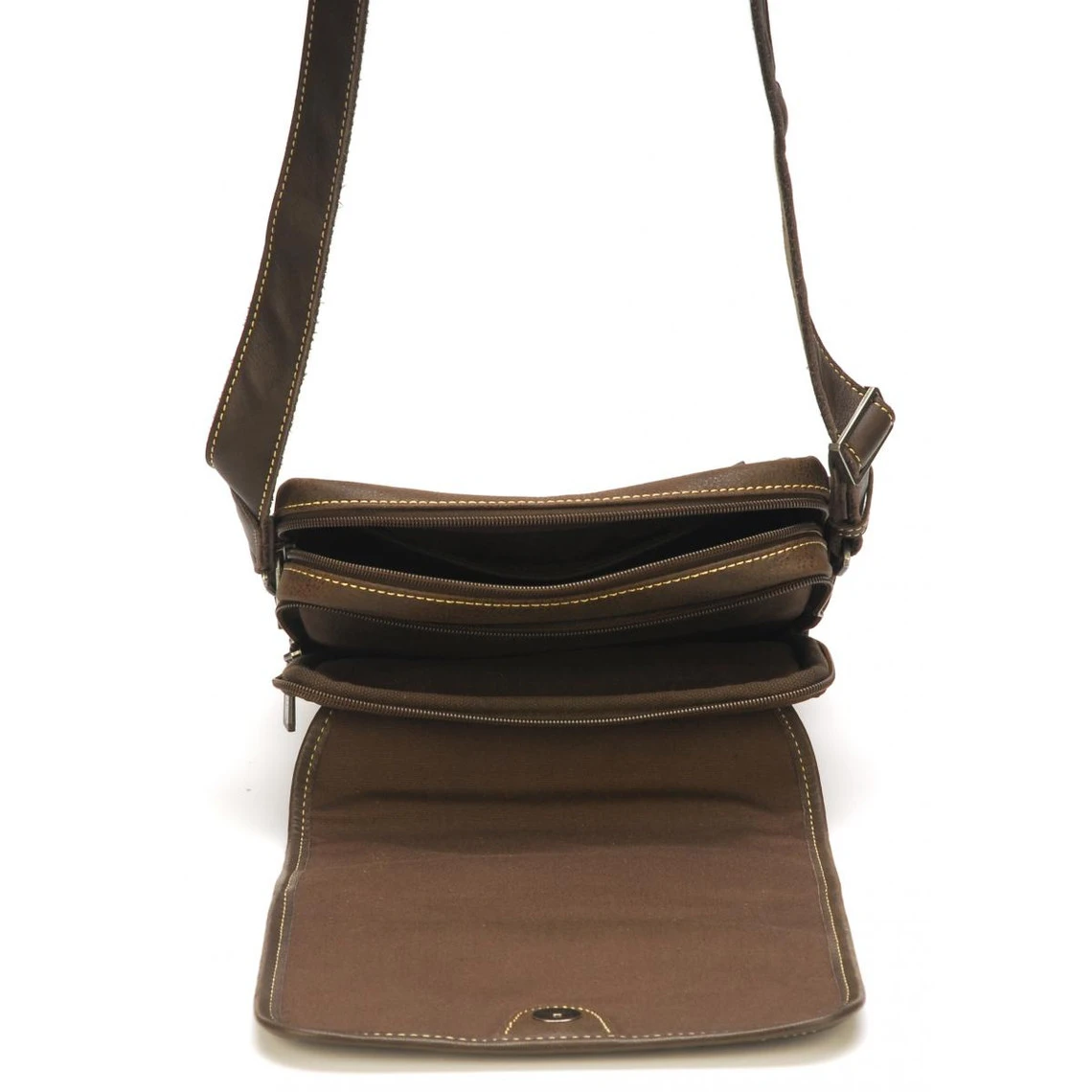 Sac Porte Travers à Rabat Homme Arthur & Aston En Cuir Châtaigne 7 Sac Porte Travers à Rabat Homme Arthur & Aston En Cuir Châtaigne – Image 5