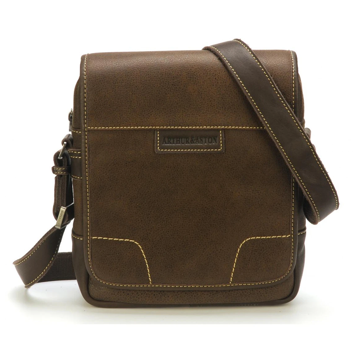 Sac Porte Travers à Rabat Homme Arthur & Aston En Cuir Châtaigne 3 Sac Porte Travers à Rabat Homme Arthur & Aston En Cuir Châtaigne