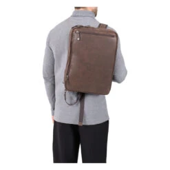 Hexagona Sac Transformable - 13" & A4 - Cuir De Vachette - Marron - Instinct -MenCorner Boutique sac transformable 13 et a4 cuir de vachette 3455796 6774028 28 1140x1140