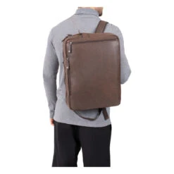 Hexagona Sac Transformable - 15" & A4 - Cuir De Vachette - Marron - Instinct -MenCorner Boutique sac transformable 15 et a4 cuir de vachette 3455794 6774016 16 1140x1140