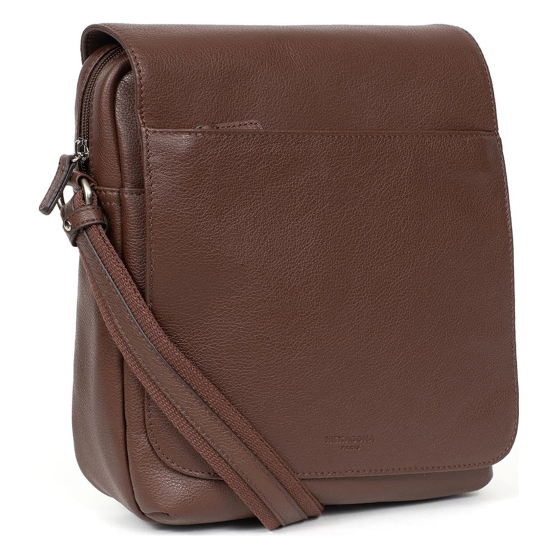 Hexagona Sacoche - Tablette - Cuir De Vachette - Chocolat - Confort 4 Hexagona Sacoche - Tablette - Cuir De Vachette - Chocolat - Confort – Image 2