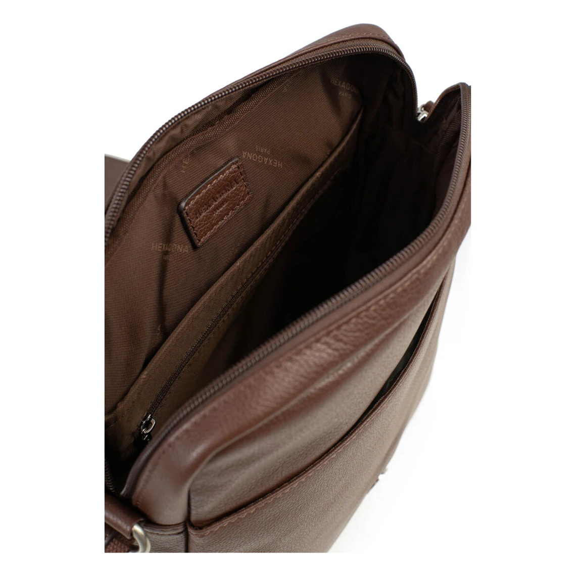 Hexagona Sacoche - Tablette - Cuir De Vachette - Chocolat - Confort 7 Hexagona Sacoche - Tablette - Cuir De Vachette - Chocolat - Confort – Image 5
