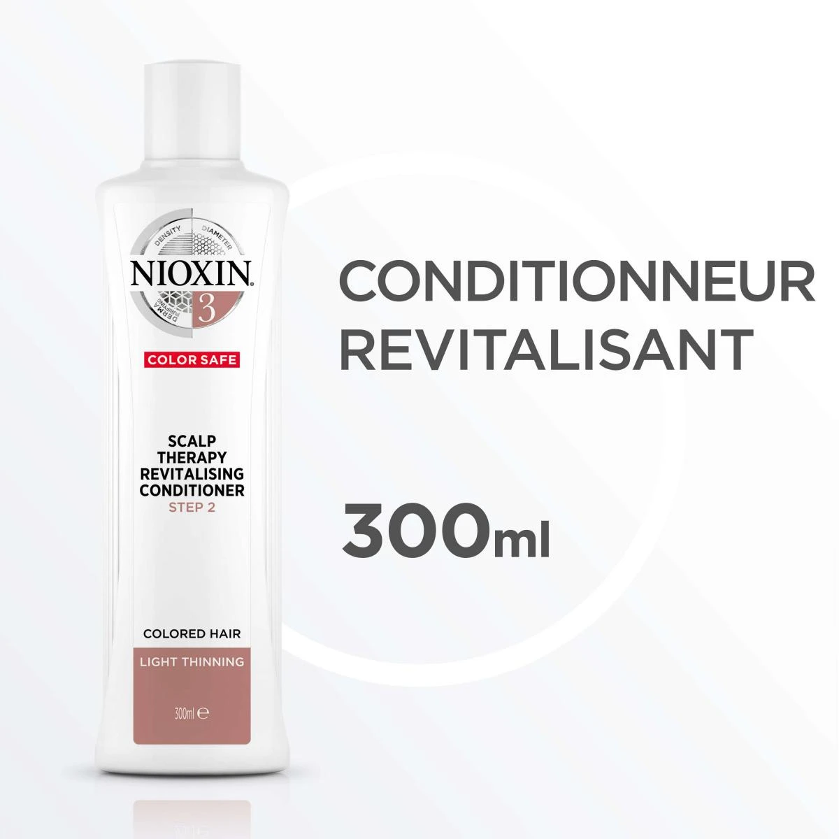Nioxin Après Shampoing Densifiant System 3 - Cheveux Normaux à Fins Colorés 300 Ml – Image 2