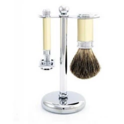 Set De Rasage Ivoire - Rasoir De Sécurité & Blaireau