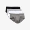 Lot De 4 Slips Logotes En Coton Lacoste - Noir -MenCorner Boutique slip homme 1198027 1200x1200