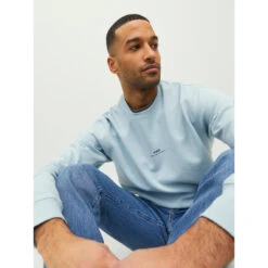 Jack & Jones Sweat Homme - Bleu -MenCorner Boutique sweat a capuche a detail brode 3547598 3 1140x1140