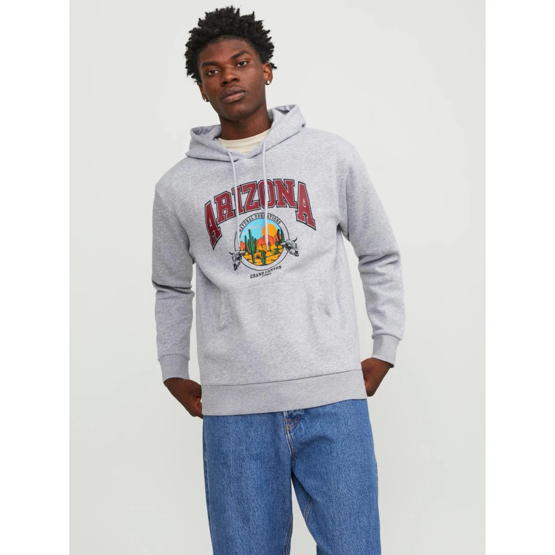 Jack & Jones Sweat à Capuche Gris Clair 3 Jack & Jones Sweat à Capuche Gris Clair