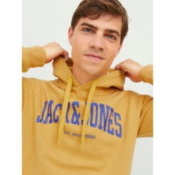Jack & Jones Sweat à Capuche Homme - Jaune -MenCorner Boutique sweat a capuche marron 3547678 3 1140x1140
