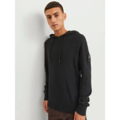 Jack & Jones Sweat à Capuche Noir -MenCorner Boutique sweat a capuche noir 3548002 3 1140x1140
