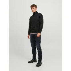 Jack & Jones Sweat à Col Roulé Noir