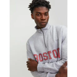 Jack & Jones Sweat-shirt Gris Clair -MenCorner Boutique sweat shirt gris clair 3547862 3 1140x1140