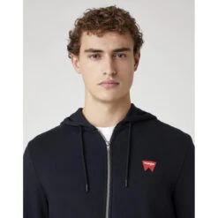 Wrangler Sweat Zip Thru Hoodie Noir -MenCorner Boutique sweat zip thru hoodie noir 3207174 4 1140x1140