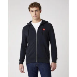 Wrangler Sweat Zip Thru Hoodie Noir