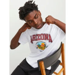 Jack & Jones Tee-shirt Col Ras Du Cou Blanc -MenCorner Boutique t shirt col ras du cou blanc 3547512 3 1140x1140