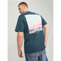 Jack & Jones Tee-shirt Double Col Turquoise -MenCorner Boutique t shirt double col turquoise 3547518 3 1140x1140