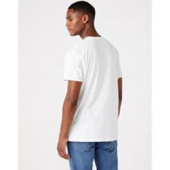 Wrangler T-Shirt Blanc Homme 8 Wrangler T-Shirt Blanc Homme -MenCorner Boutique t shirt homme frame logo tee 3359674 2 1140x1140