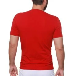 T-shirt Manches Courtes Rouge -MenCorner Boutique t shirt manches courtes rouge 1239265 2 1200x1200